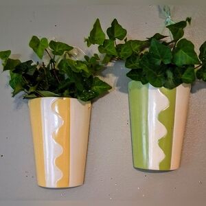 Rare, Unique, HTF Mid Century Ceramic Wall Pockets